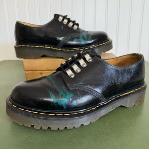 VTG England Dr Martens Loop-Front Two Tone Rub-Off Low Boots/Oxfords #8098